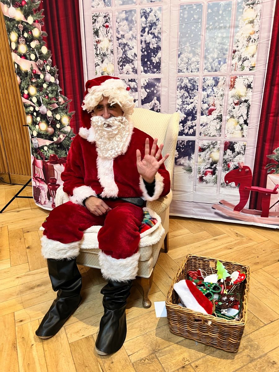 Santa at FIPS Festive Fair at Ibstock Place School.